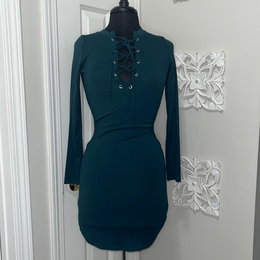 NWT Jersey Lace Up Dress